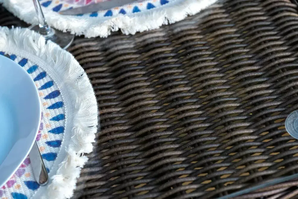 "Сицилия" обеденная группа плетеная, цвет коричневый