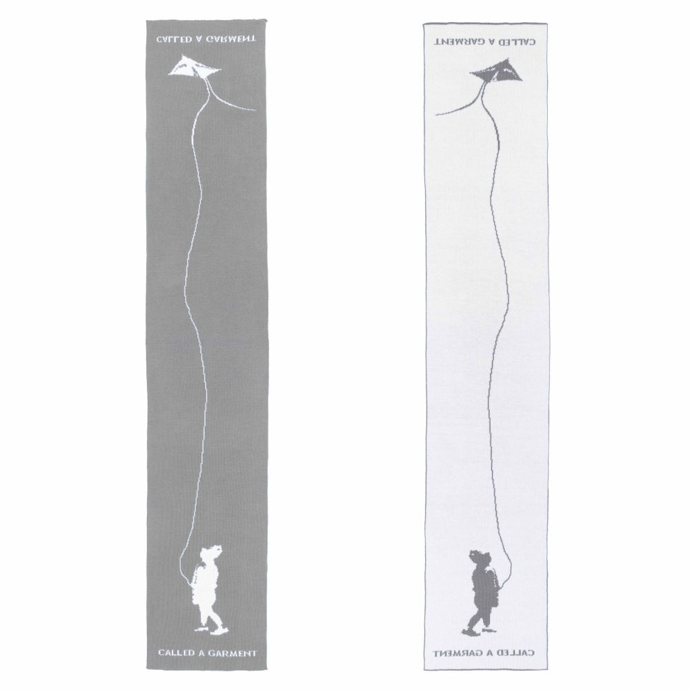 Шарф Called a Garment Kite Reversible Серо-молочный