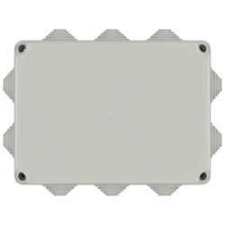 Распаячная коробка ЭРА KORv-190-140-120-10g ОП серая 190х140х120мм на винтах 10 гермовводов IP55