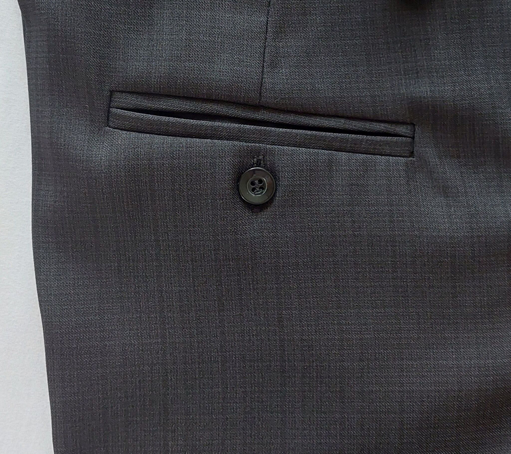 Брюки мужские серые темно-серые классические классика костюмные офисные строгие деловые демисезонные прямые 46 размер клетка в клетку