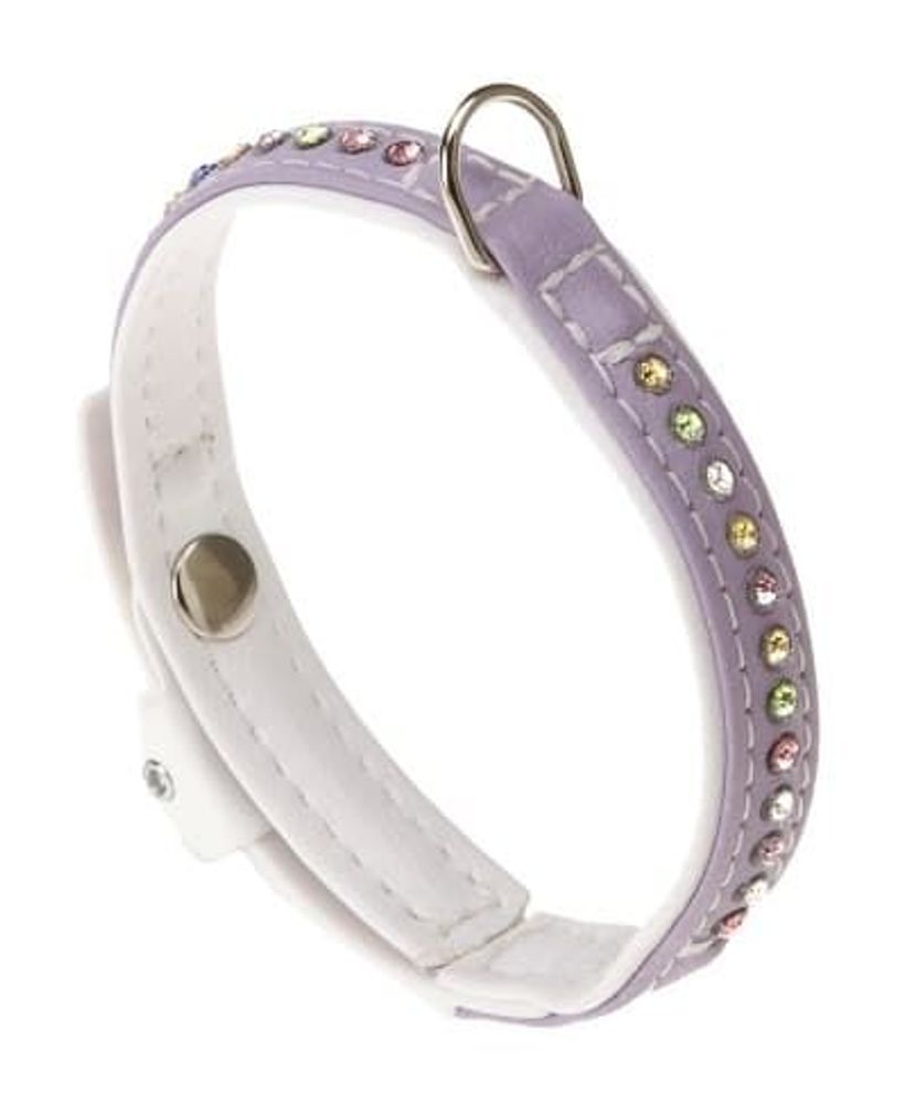 Ошейник LUX C20/35 сиренево-белый