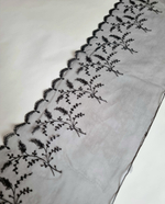 Вышивка на сетке чёрная К614