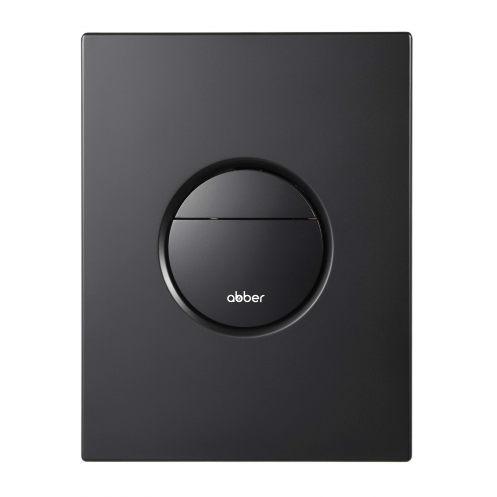 Кнопка смыва ABBER AC0126MB пневматическая, черная матовая