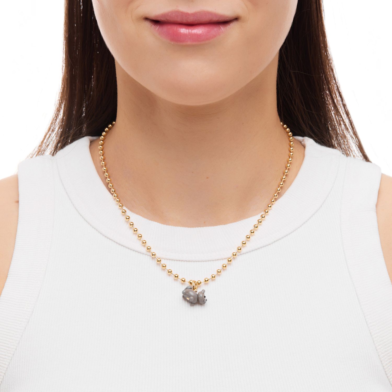 Колье Favorite Fluffy Necklace - Grey Cat