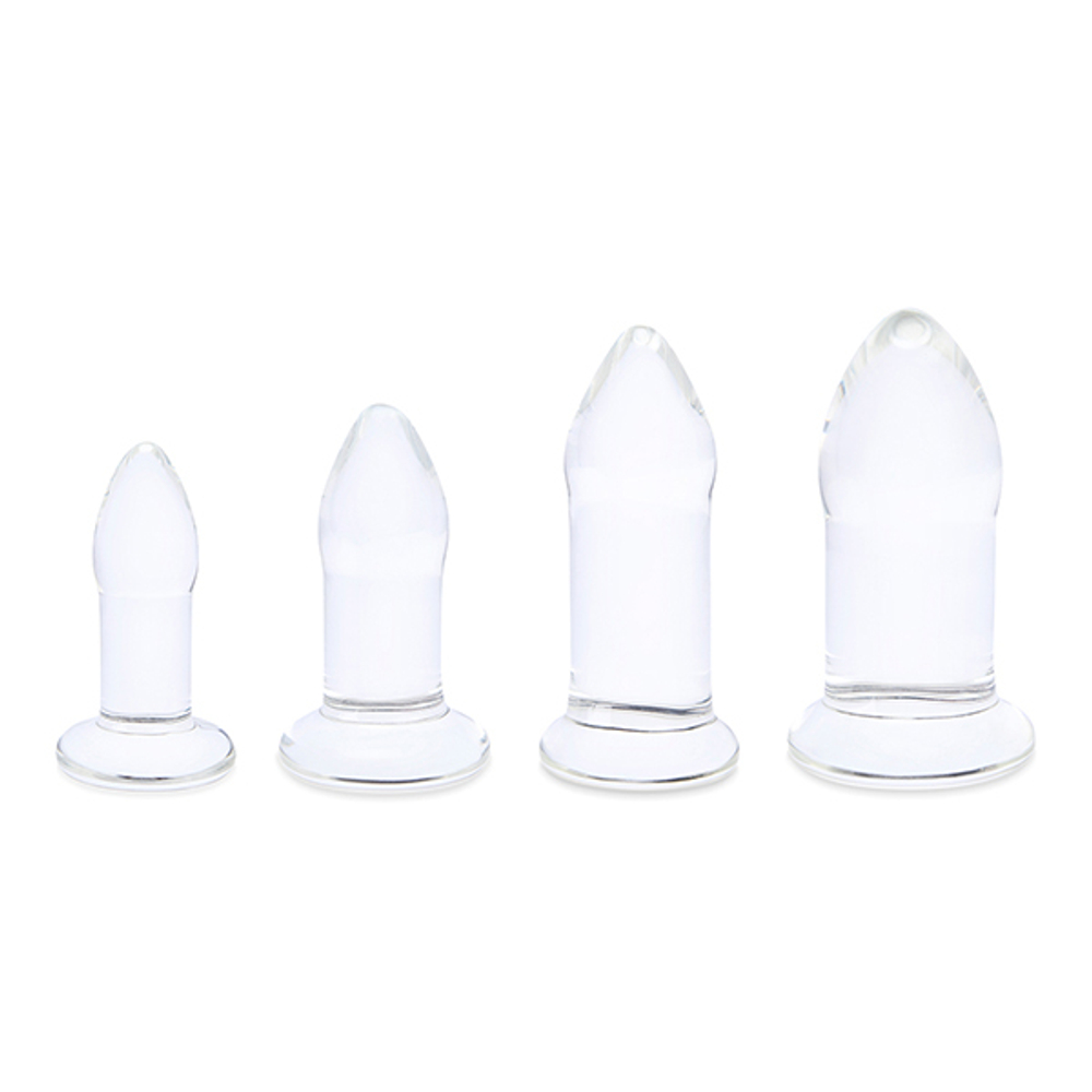 Набор стеклянных плагов 8, 10, 11, 12см b-Vibe Anal Dilators Set BV-037