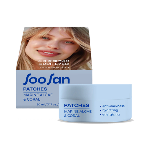 SOOSAN Патчи для глаз от отеков и мешков с экстрактом морских водорослей и кораллом - Patches with Marine Algae & Coral , 84г