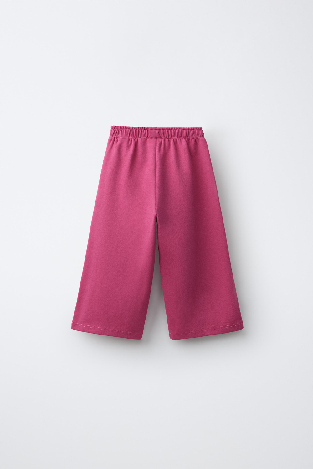 ZARA БРЮКИ WIDE LEG ИЗ МЯГКОЙ ТКАНИ С СЕРДЦЕМ, ТЕМНАЯ ФУКСИЯ