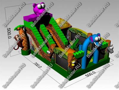 Надувной батут "Бегемотик"
