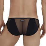 Мужские трусы слипы черные с прозрачными вставками Clever GODLY BRIEF 114511