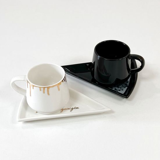 Чайная пара "Золотые подтёки", 150 мл