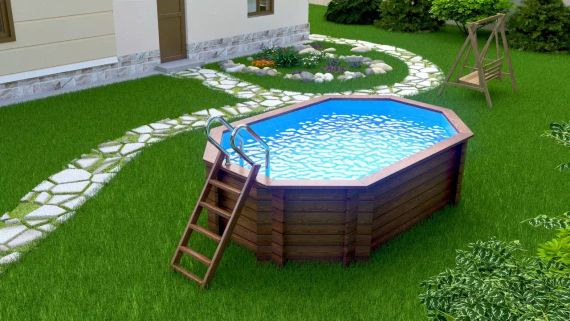 Морозоустойчивый сборный бассейн 400 х 250 см &quot;Иркут&quot; овальный