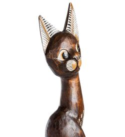 99-207 Статуэтка «Кошка» 80 см (албезия, о.Бали)