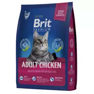 Сухой корм Brit Premium Cat Adult Chicken с курицей для взрослых кошек