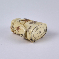 Нэцкэ Дзюродзин с посохом и волшебным веером