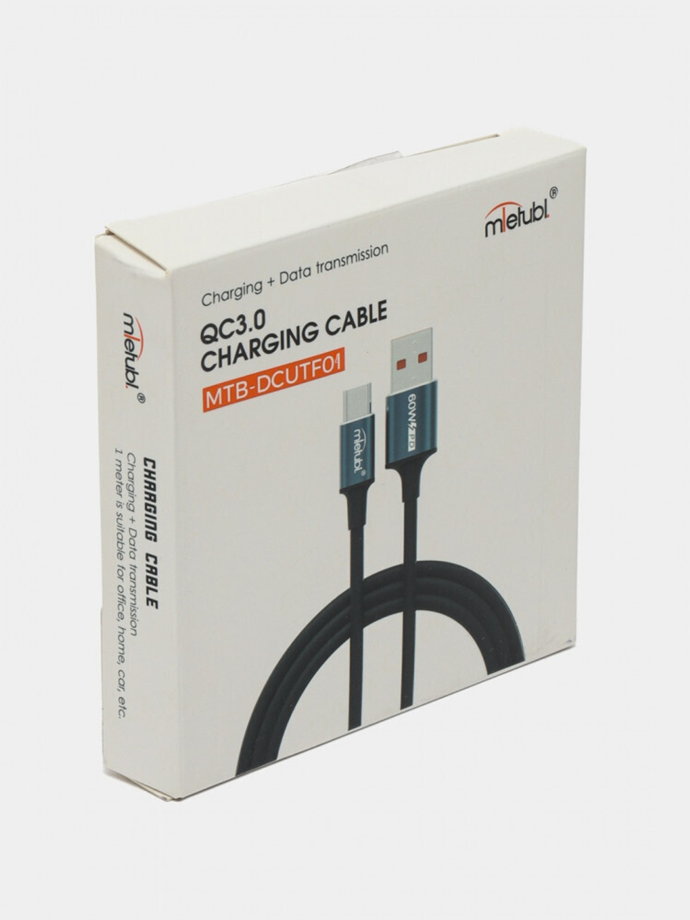 Кабель Mietubl MTB-DCUTF04 USB-Type-C PD60W 5A 1м Nylon Black