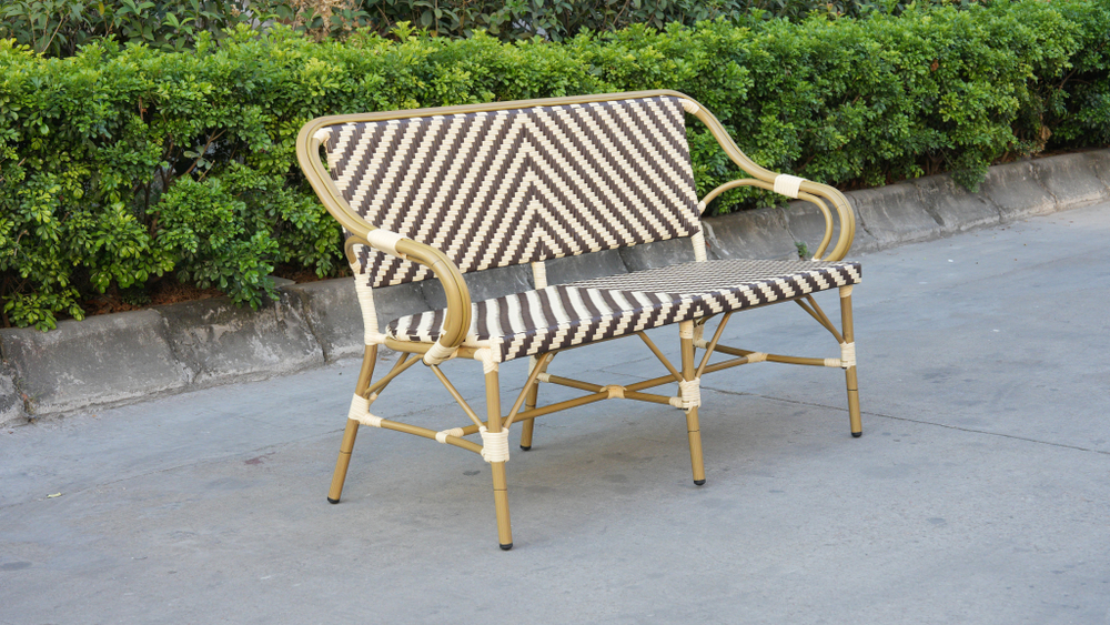 "Кабри" диван двухместный плетенный из искусственного ротанга, цвет бежево-коричневый