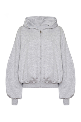 Толстовка утеплённая Светло-серый меланж