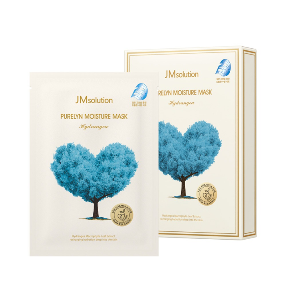 JM SOLUTION Увлажняющая тканевая маска с гортензией Purelyn Moisture Mask Hydrangea 30 мл.