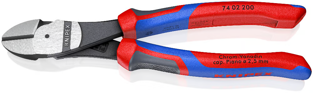 Кусачки боковые особой мощности черненые 200 мм KNIPEX 7402200