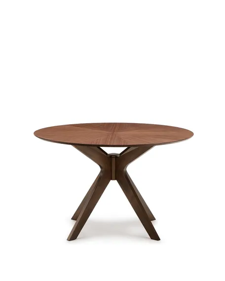 Стол Naanim Ø120 см из орехового шпона