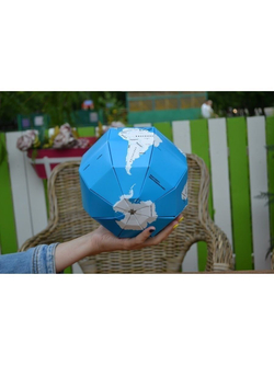 Глобус детский конструктор 3д раскраска из картона игрушка Декор для дома, подарок