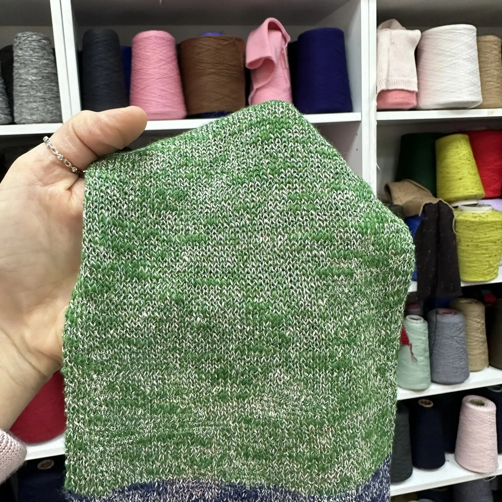 BOTANICO Lineapiu 48% лен, 37% вискоза, 15% п/а, 600м/100гр. col.54309 Синий, меланж S714 MP