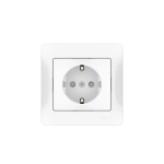 GLOSSA РОЗЕТКА с заземлением со шторками, 16А, в сборе, быстрозажим. клем., БЕЛЫЙ
