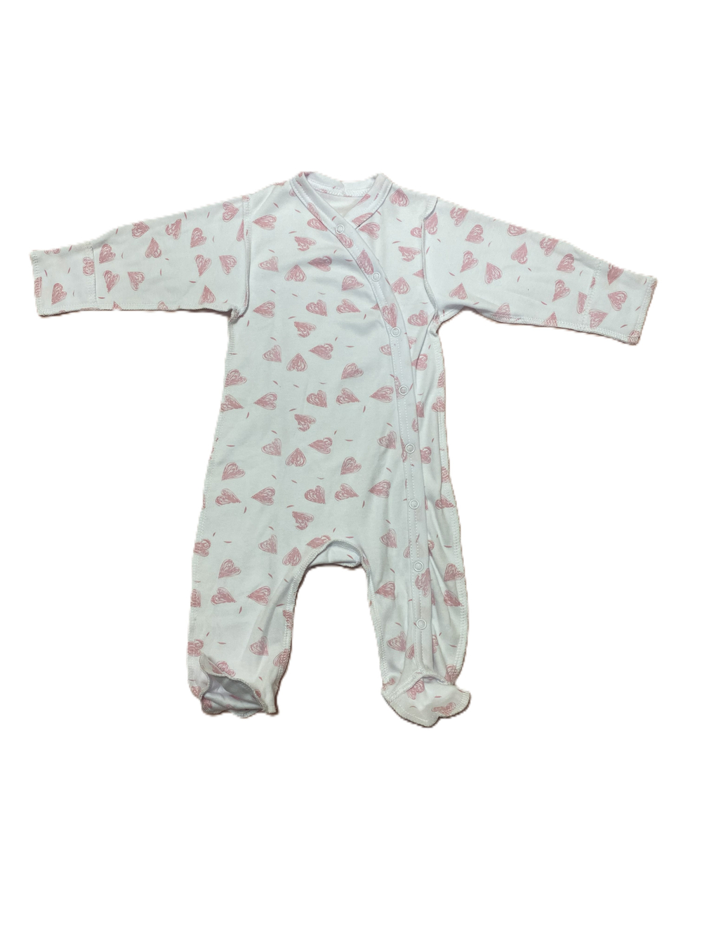 Комбинезон №2 из интерлока (100% хлопок)на кнопках с закрытыми ножками швы наружу с антицарапками на рост 62 см