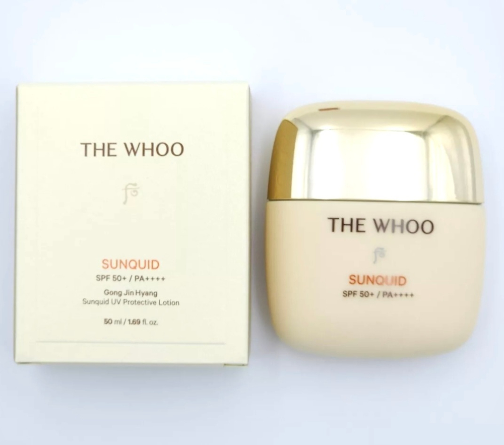 Солнцезащитный лосьон THE WHOO Gongjinhyang Sunquid UV Protective Lotion.