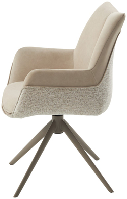 Стул PONTUS 360 град. поворот. RIELY-111 / PRESENT-120 Кремовый / Латте, ®DISAUR