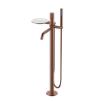 Смеситель STICK напольный BRUSHED BRONZE ручка LINEA