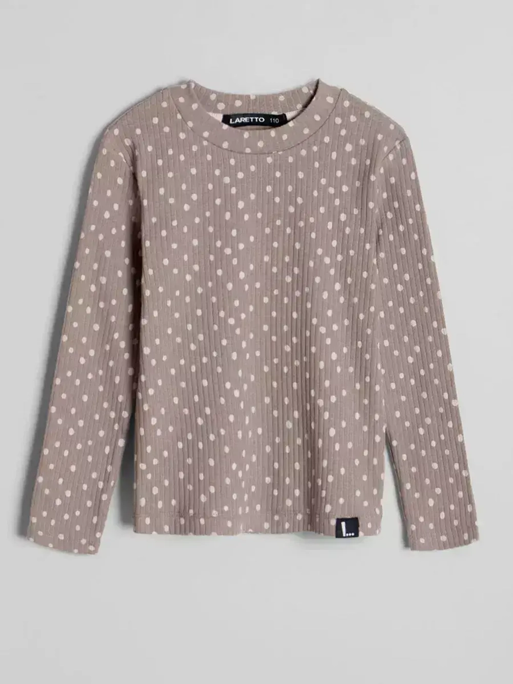 Лонгслив базовый для девочки с принтом