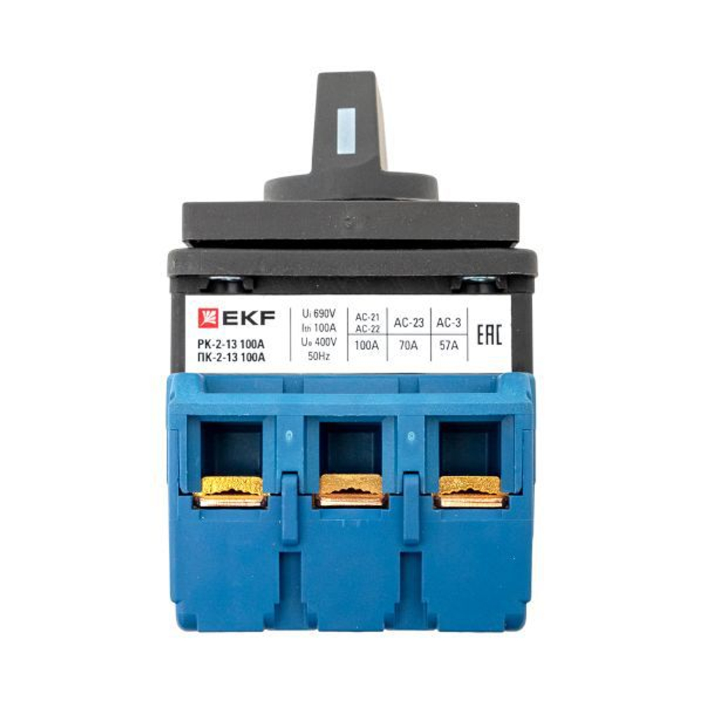 Переключатель кулачковый ПК-2-13 3П 100А "ВКЛ-ВЫКЛ" EKF pk-2-13-100