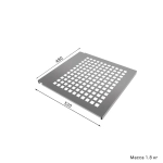 Металлическая полка IF, глубина 520 мм, длина 480 мм — перфорированная версия