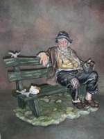 Фарфор. Статуэтка. Обед бродяги. Capodimonte. Италия