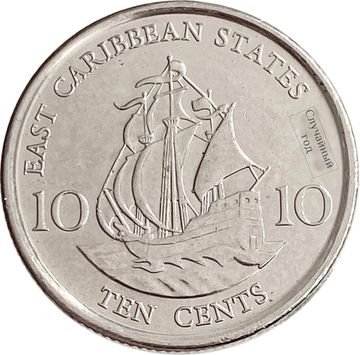 10 центов 2009-2018 Восточные Карибы