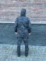 Костюм горка 6 флис / осень-зима / чёрный питон