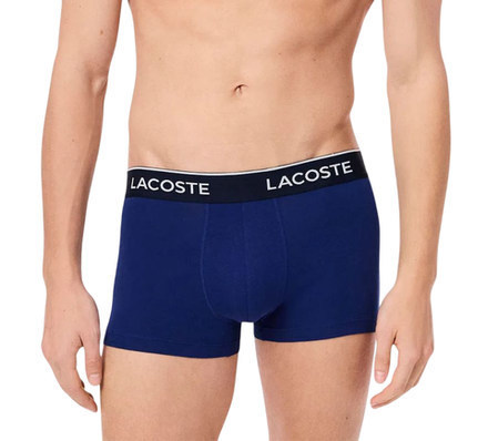 Боксерки теннисные Lacoste Cotton Stretch Jersey 3P - black/red/dark blue