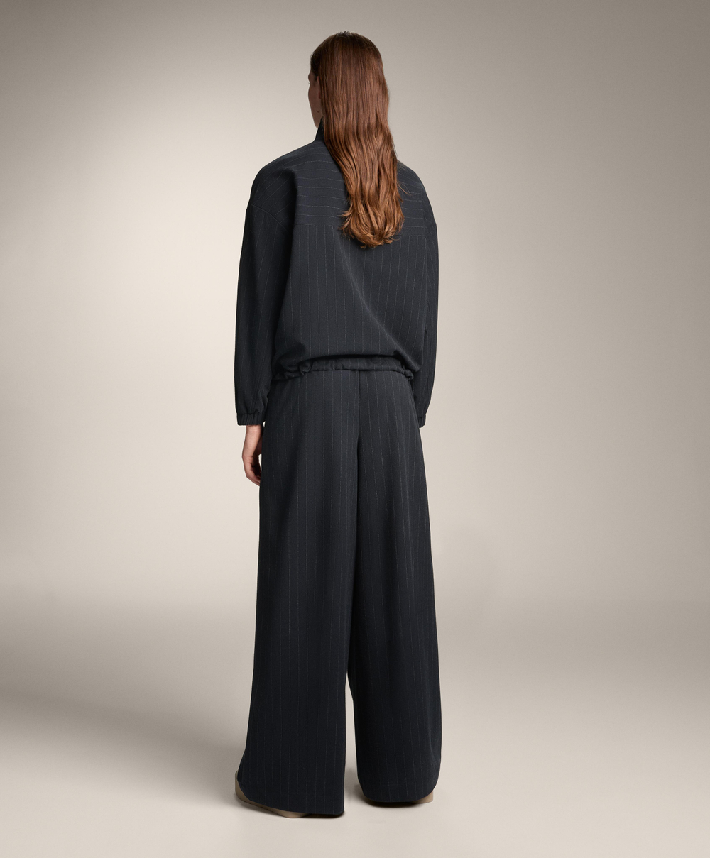 Oysho Структурированный жакет в тонкую полоску, морской темно-синий