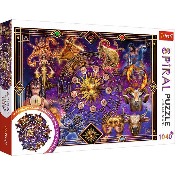 Puzzle &quot;1040&quot; - Spiral Puzzle - Zodiac signs