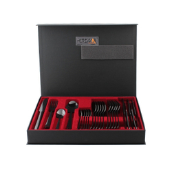 Набор столовых приборов на 6 персон 24 предмета Herdmar Oslo Black вид в коробке