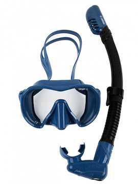 Набор маска+трубка в сумке Sargan Сталкер-Н синий/черный