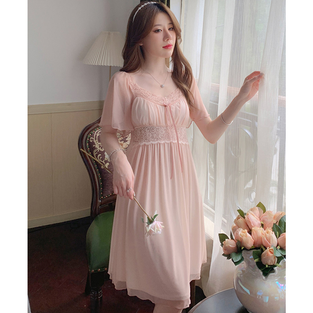 [m]Сорочка(винтаж) короткий рукав ААА-24