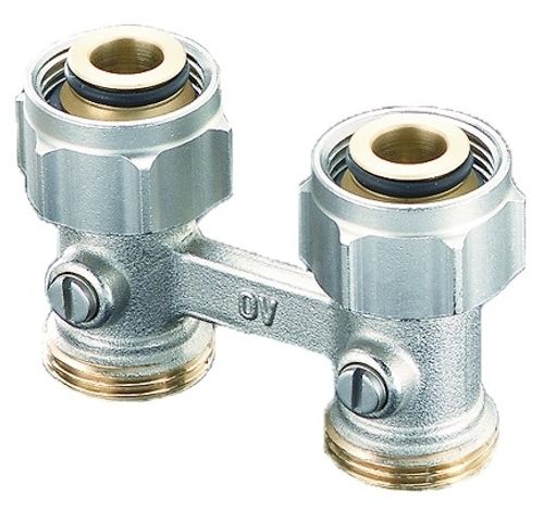 Узел нижнего подключения Oventrop Multiflex F ZB 1015883 1/2"х3/4" прямой для радиатора