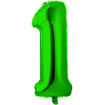 Шар фольгированный Цифра 1 66 см (Зеленый)