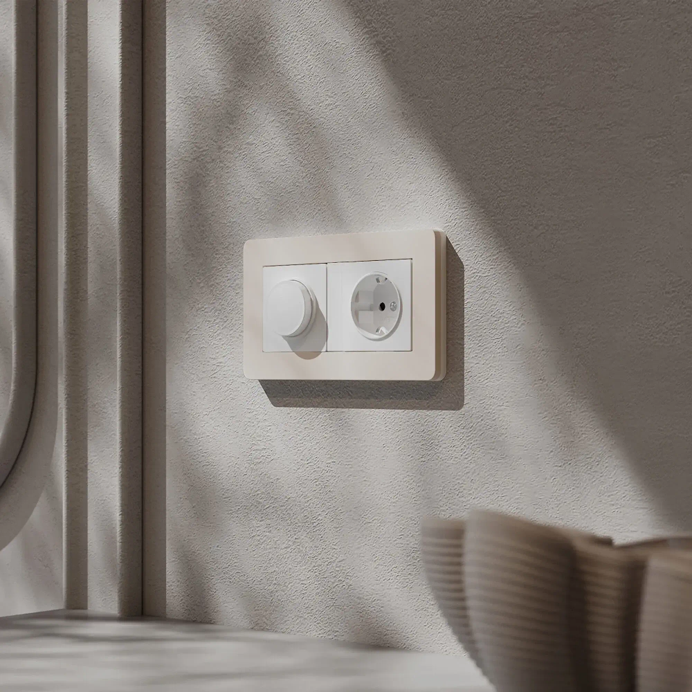 Рамка на 2 поста Split (айвори/белый, soft-touch) W0023066