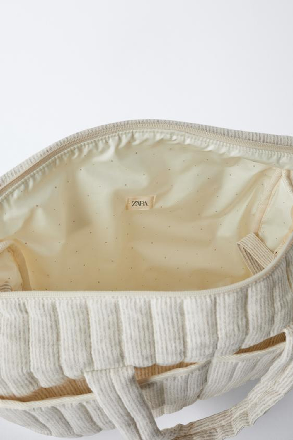 ZARA СУМКА ДЛЯ МАМ «ВИШИ», ЭКРЮ