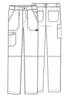 Брюки медицинские мужские Cherokee WW140 на молнии, винный, M