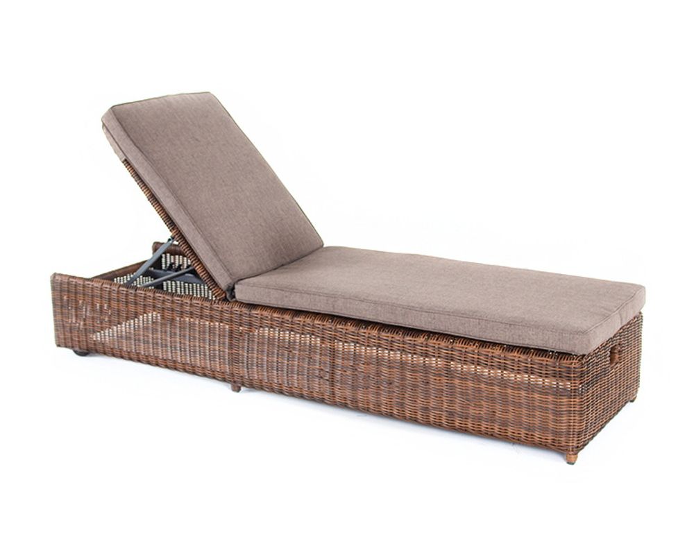 "Рим" шезлонг с подушкой, цвет коричневый