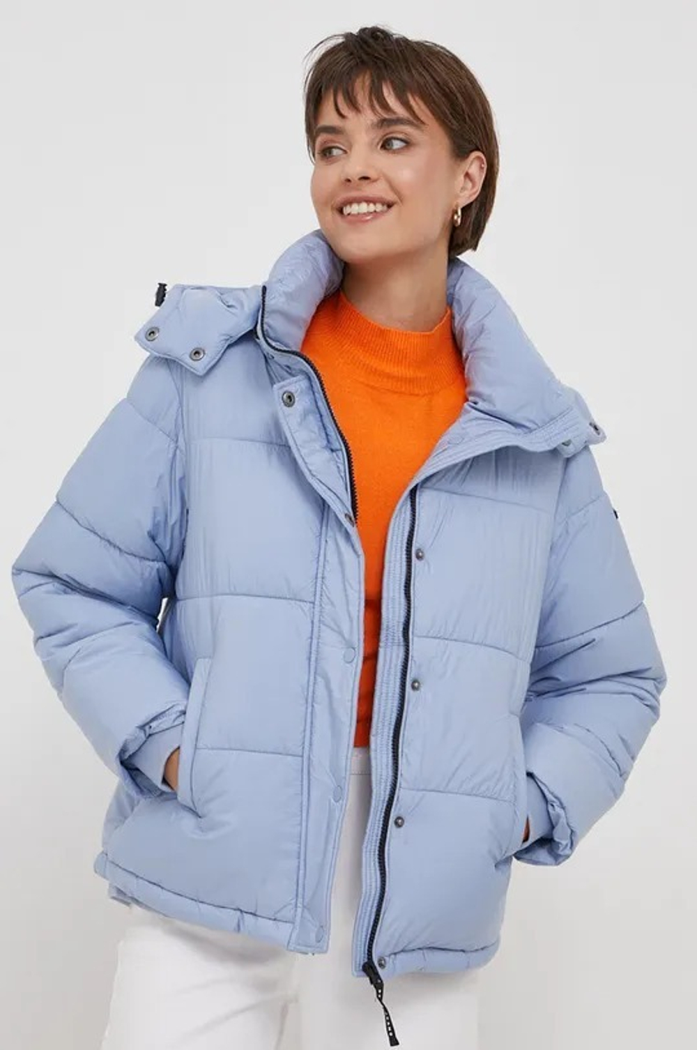 Куртка утепленная женская PEPE JEANS PUFFER JACKET WITH HOOD